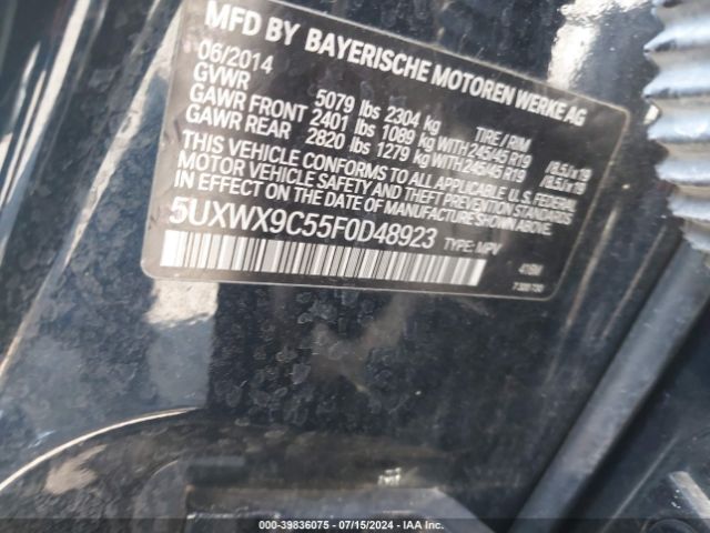 5UXWX9C55F0D48923 BMW X3 Xdrive28i