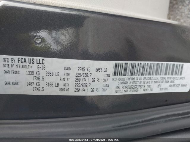 2C4RDGBG9GR378719 Dodge Grand Caravan American Value Pkg