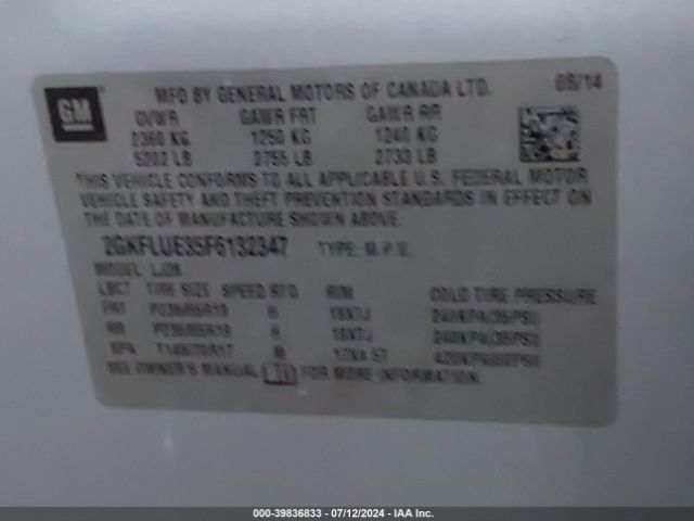 2GKFLUE35F6132347 GMC Terrain Denali