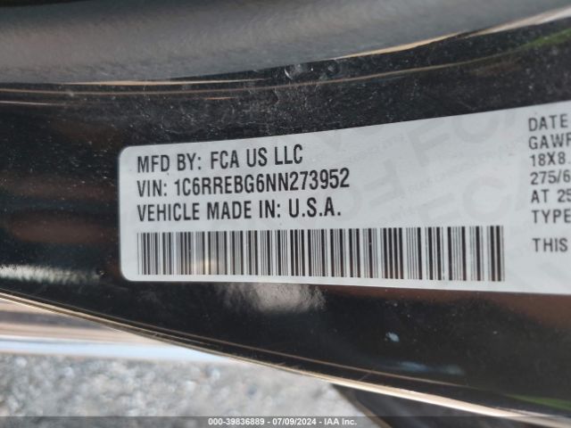 1C6RREBG6NN273952 RAM 1500 Lone Star Quad Cab 4x2 6'4 Box