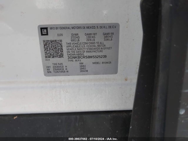 Chevrolet Blazer Fwd 2lt 2021 3GNKBCRS8MS525239 Image 9