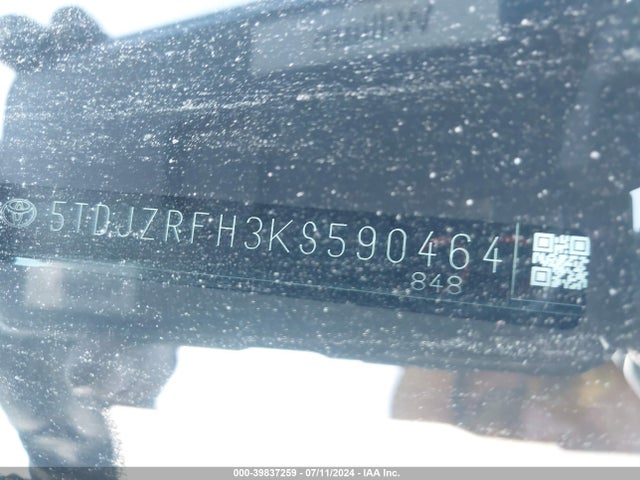 Toyota Highlander Xle 2019 5TDJZRFH3KS590464 Image 19