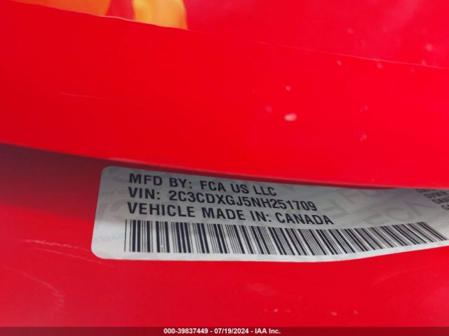 2C3CDXGJ5NH251709 Dodge Charger Scat Pack