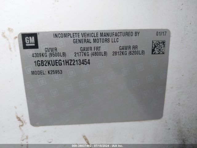 1GB2KUEG1HZ213454 Chevrolet Silverado 2500hd Wt