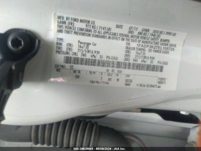 1FADP3K27EL105725 Ford FOCUS SE