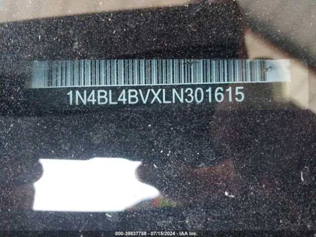 1N4BL4BVXLN301615 Nissan Altima S Fwd