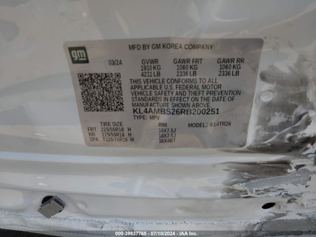 KL4AMBS26RB200251 Buick Encore Gx Preferred Fwd
