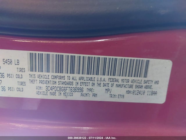 Dodge Journey Sxt 2015 3C4PDCBG6FT636996 Image 9