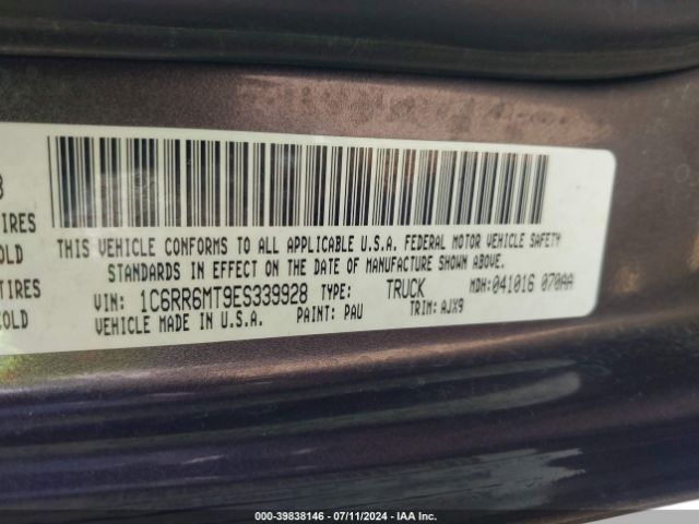 1C6RR6MT9ES339928 RAM 1500 Sport