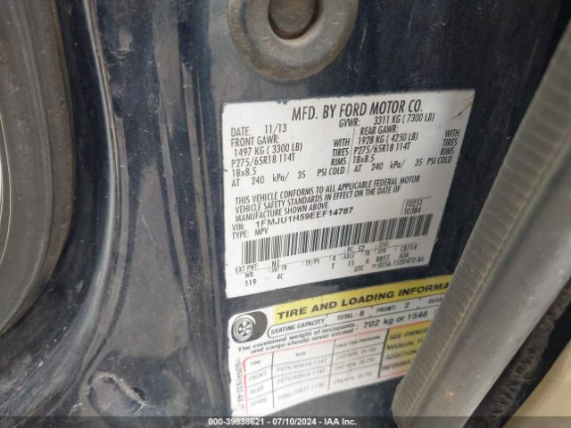 1FMJU1H59EEF14787 Ford Expedition Xlt