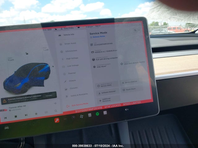 5YJYGDEF9MF251416 Tesla Model Y Performance Dual Motor All-wheel Drive