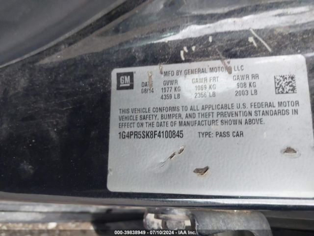 1G4PR5SK8F4100845 Buick Verano Convenience Group