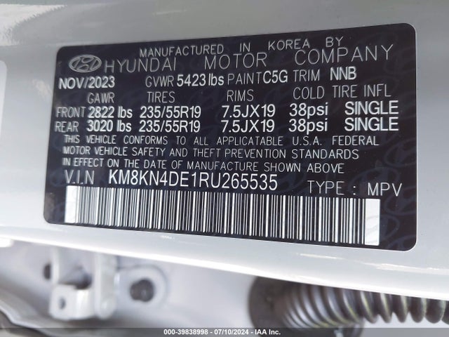 Hyundai Ioniq 5 Sel 2024 KM8KN4DE1RU265535 Image 9