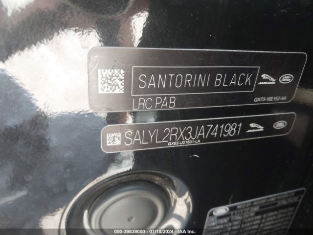 SALYL2RX3JA741981 Land Rover Range Rover Velar P250 Se R-dynamic
