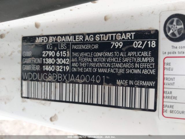 WDDUG8DBXJA400401 Mercedes-Benz S 560
