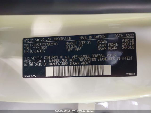 2023 VOLVO XC90 YV4062PA7P1952813 Photo 8