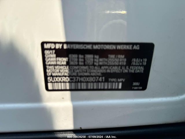 5UXKR0C37H0X80741 BMW X5 Xdrive35i