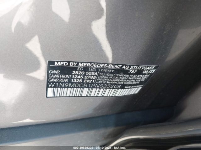 W1N9M0CB1PN035208 Mercedes-Benz Eqb 250 Suv