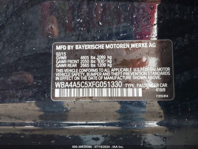 WBA4A5C5XFG051330 BMW 428 Gran Coupe