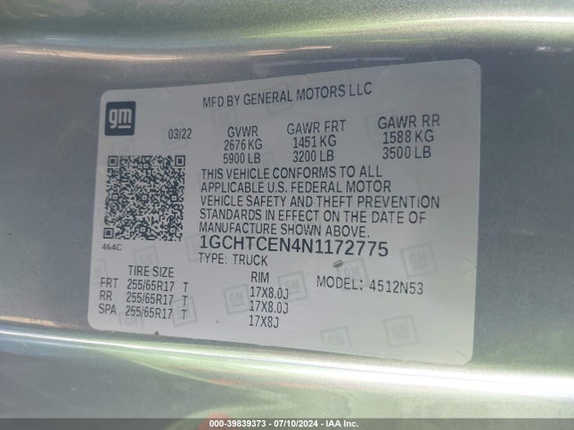 Chevrolet Colorado 4wd  Long Box Lt 2022 1GCHTCEN4N1172775 Image 9