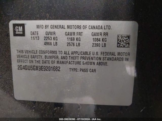 2G4GU5GX9E9201682 Buick REGAL GS