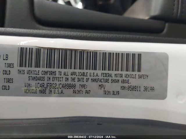 1C4RJFBG2JC409800 Jeep Grand Cherokee Limited 4x4