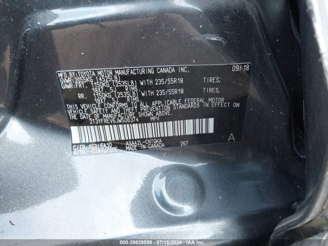 Toyota Rav4 Limited 2018 2T3YFREV6JW506374 Image 9