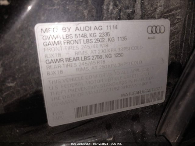 WA1UFAFL5FA073577 Audi Allroad 2.0t Premium