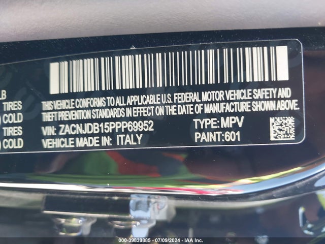 ZACNJDB15PPP69952 Jeep Renegade Upland 4x4