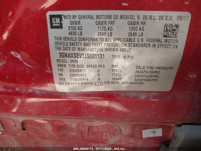 2018 CHEVROLET EQUINOX 3GNAXSEV7JS501131 Photo 8