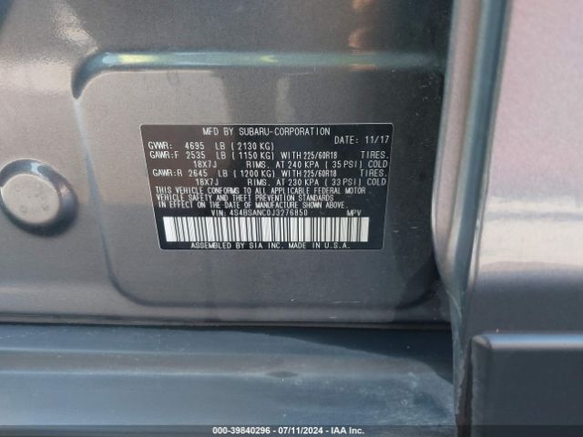 4S4BSANC0J3276850 Subaru Outback 2.5i Limited