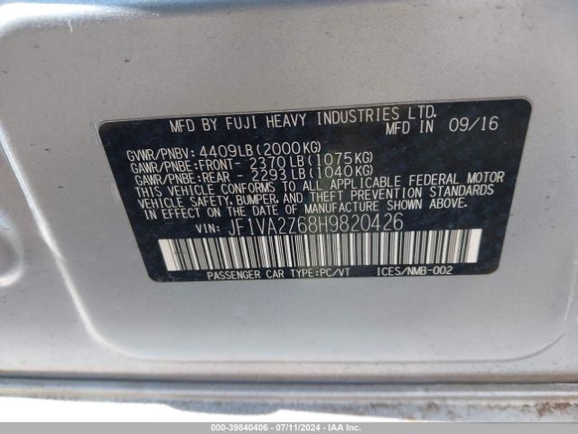 JF1VA2Z68H9820426 Subaru Wrx Sti Limited