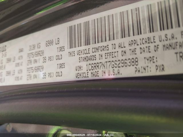 1C6RR7NT7GS296388 RAM 1500 Laramie