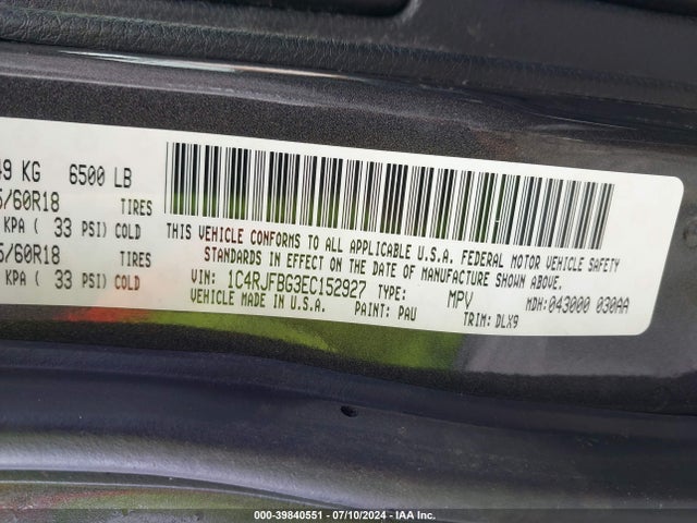 Jeep Grand Cherokee Limited 2014 1C4RJFBG3EC152927 Image 9