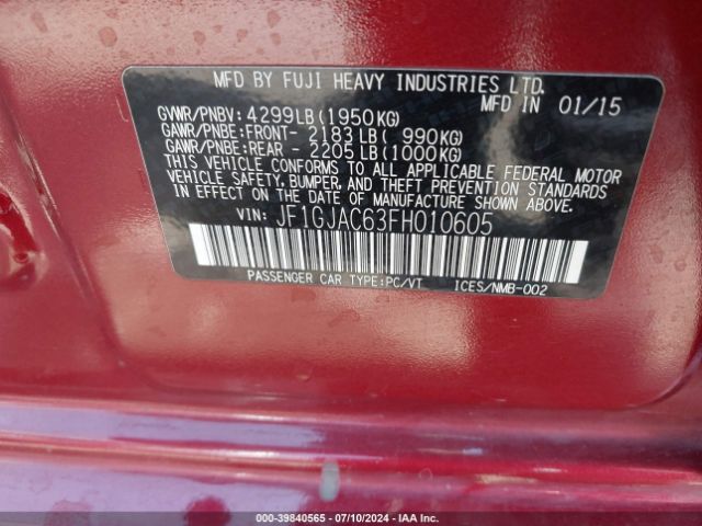 JF1GJAC63FH010605 Subaru Impreza 2.0i Premium