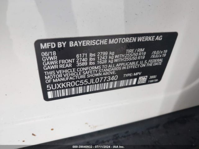 5UXKR0C55JL077340 BMW X5 Xdrive35i