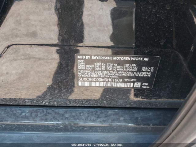 5UXCR6C00M9H01609 BMW X5 Xdrive40i