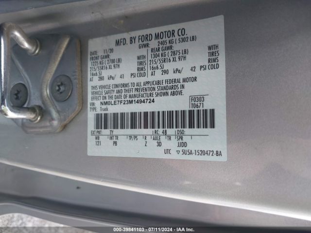 NM0LE7F23M1494724 Ford Transit Connect Xlt