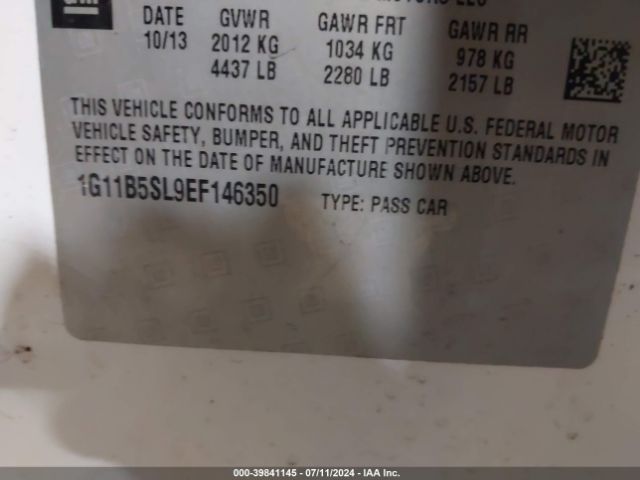 1G11B5SL9EF146350 Chevrolet Malibu 1ls