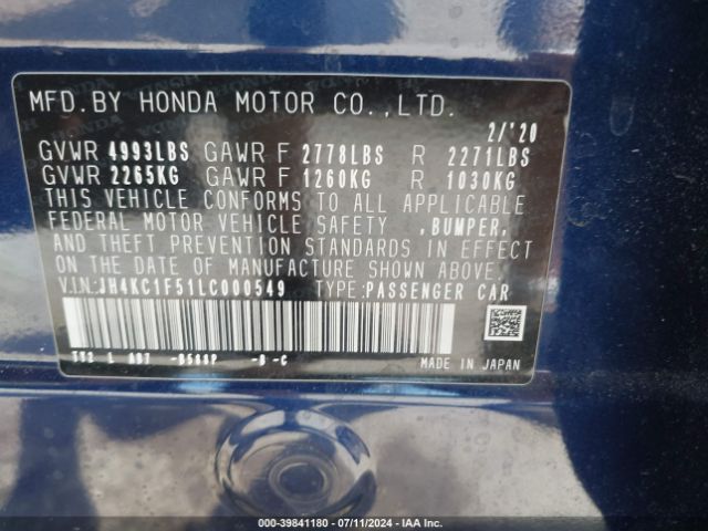 JH4KC1F51LC000549 Acura Rlx Technology Package