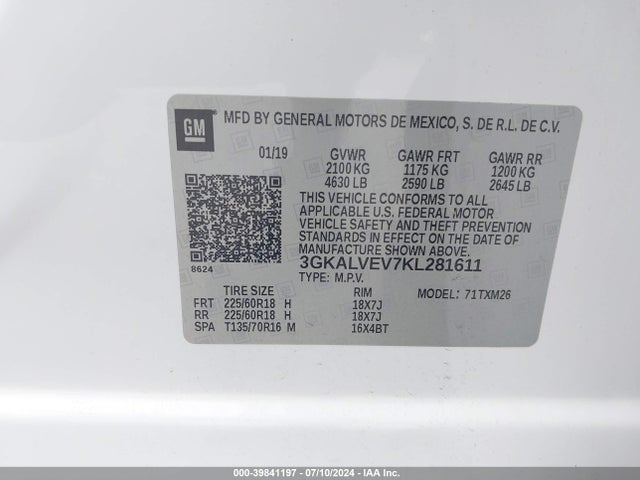 GMC Terrain Slt 2019 3GKALVEV7KL281611 Image 9