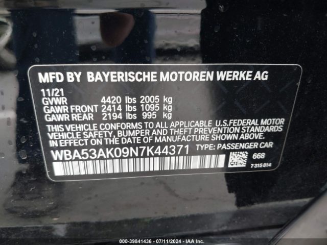 WBA53AK09N7K44371 BMW 228 Gran Coupe I Sdrive