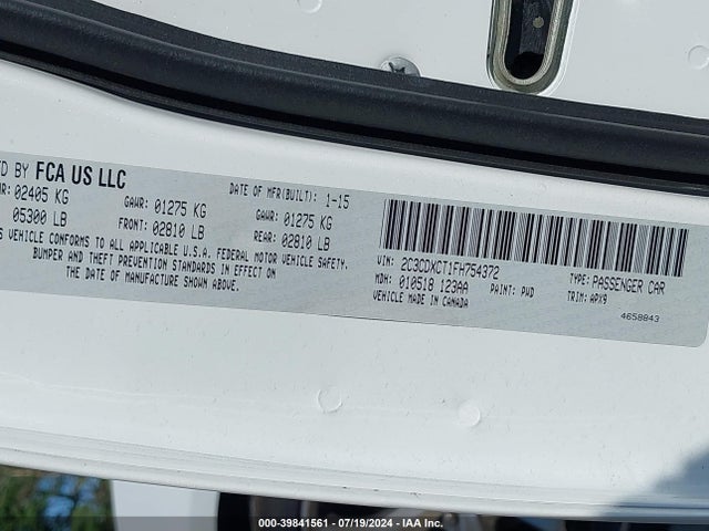 2C3CDXCT1FH754372 Dodge CHARGER R/T