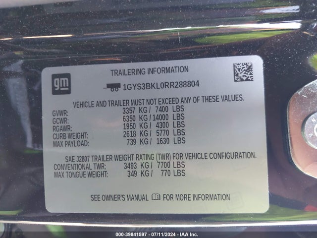 2024 CADILLAC ESCALADE 1GYS3BKL0RR288804 Photo 8