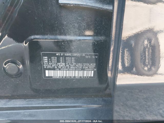 4S3BNAF68K3014306 Subaru Legacy 2.5i Premium