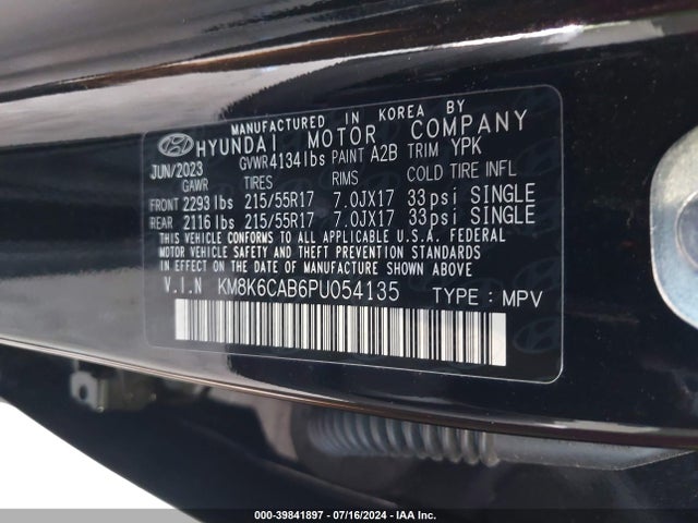 Hyundai Kona Sel 2023 KM8K6CAB6PU054135 Image 9