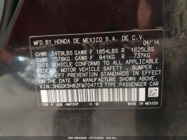 3HGGK5H82FM704773 Honda Fit Ex/ex-l