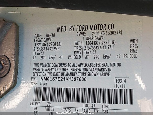 Ford Transit Connect Xl 2019 NM0LS7E21K1387680 Image 9