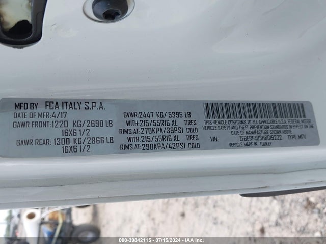 RAM Promaster City 2017 ZFBERFAB3H6G19222 Image 9