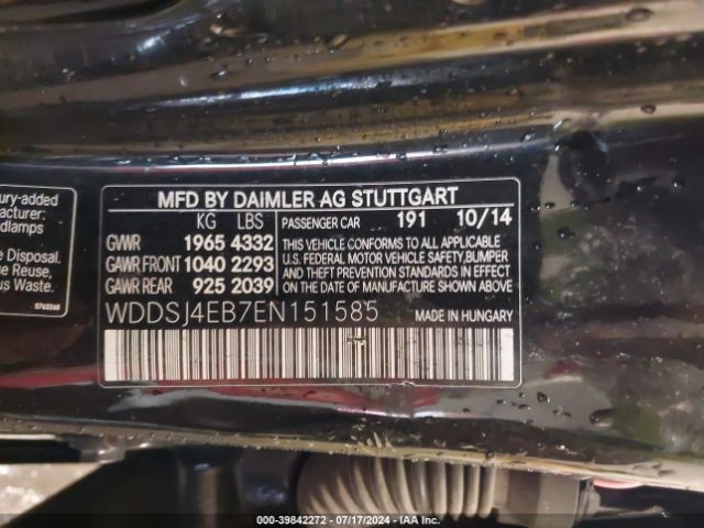WDDSJ4EB7EN151585 Mercedes-Benz CLA 250